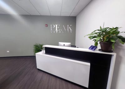 The front desk at Peak Vitality